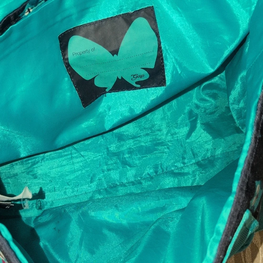Gap Navy Blue And Teal Owl School Bag -